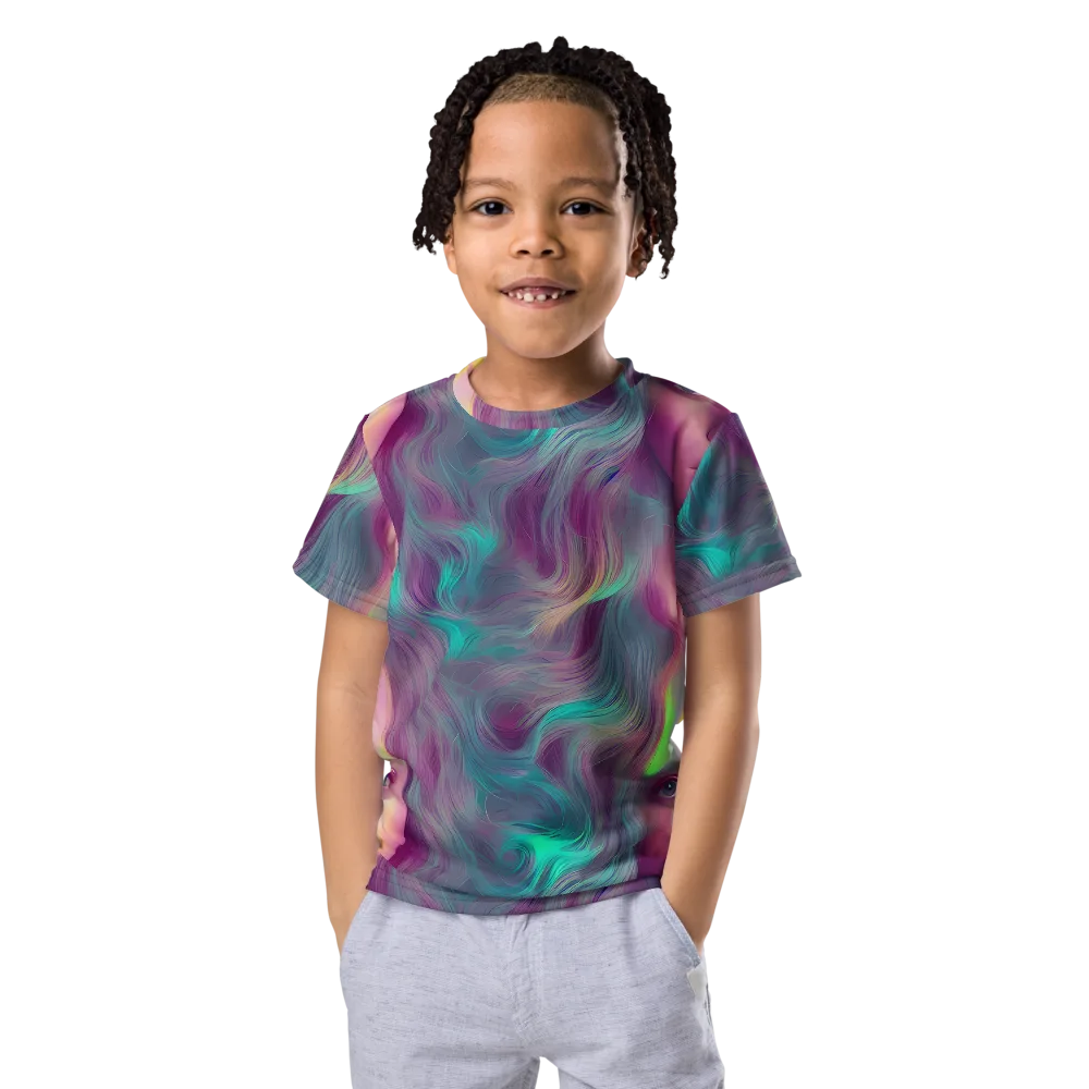 Surreal Tresses on Kids Crew Neck T-Shirt — Front