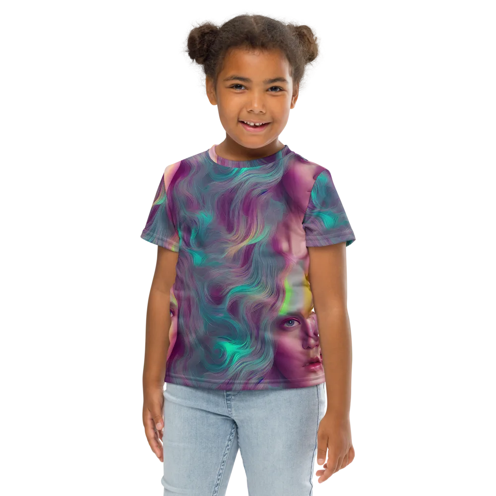 Surreal Tresses on Kids Crew Neck T-Shirt — Front