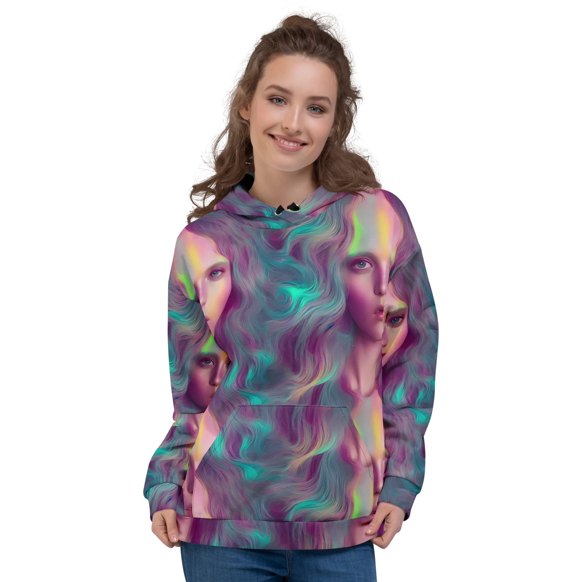 Surreal Tresses on Hoodie — Front