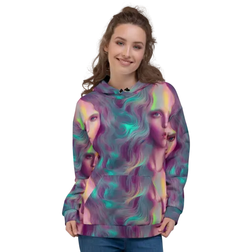 Surreal Tresses on a Hoodie