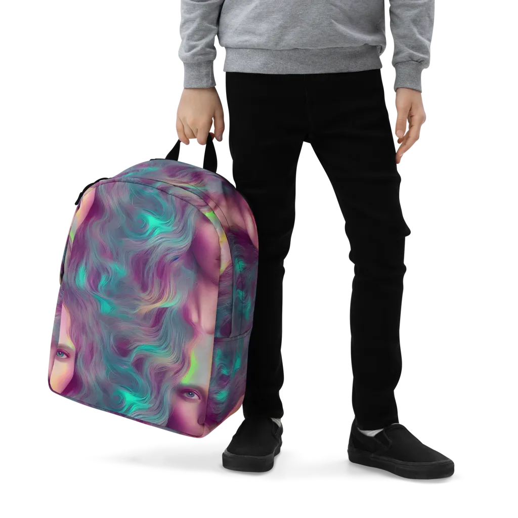 Surreal Tresses on Minimalist Backpack — Zoomed-in