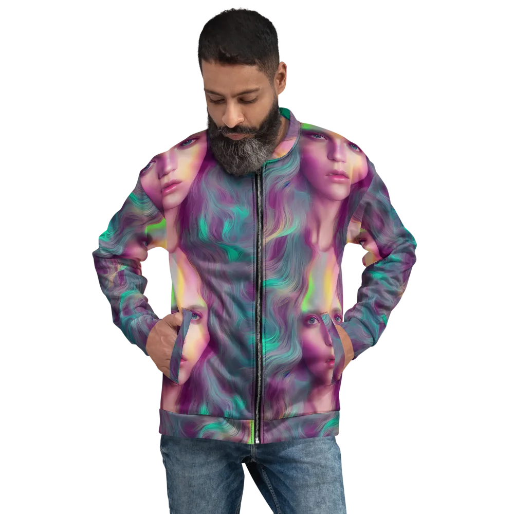 Surreal Tresses on Bomber Jacket — Front