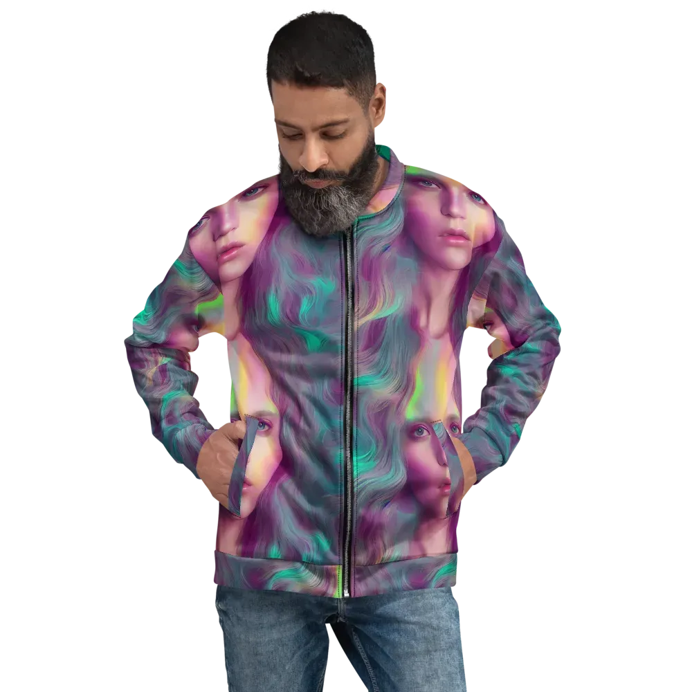 Surreal Tresses on Bomber Jacket — Front