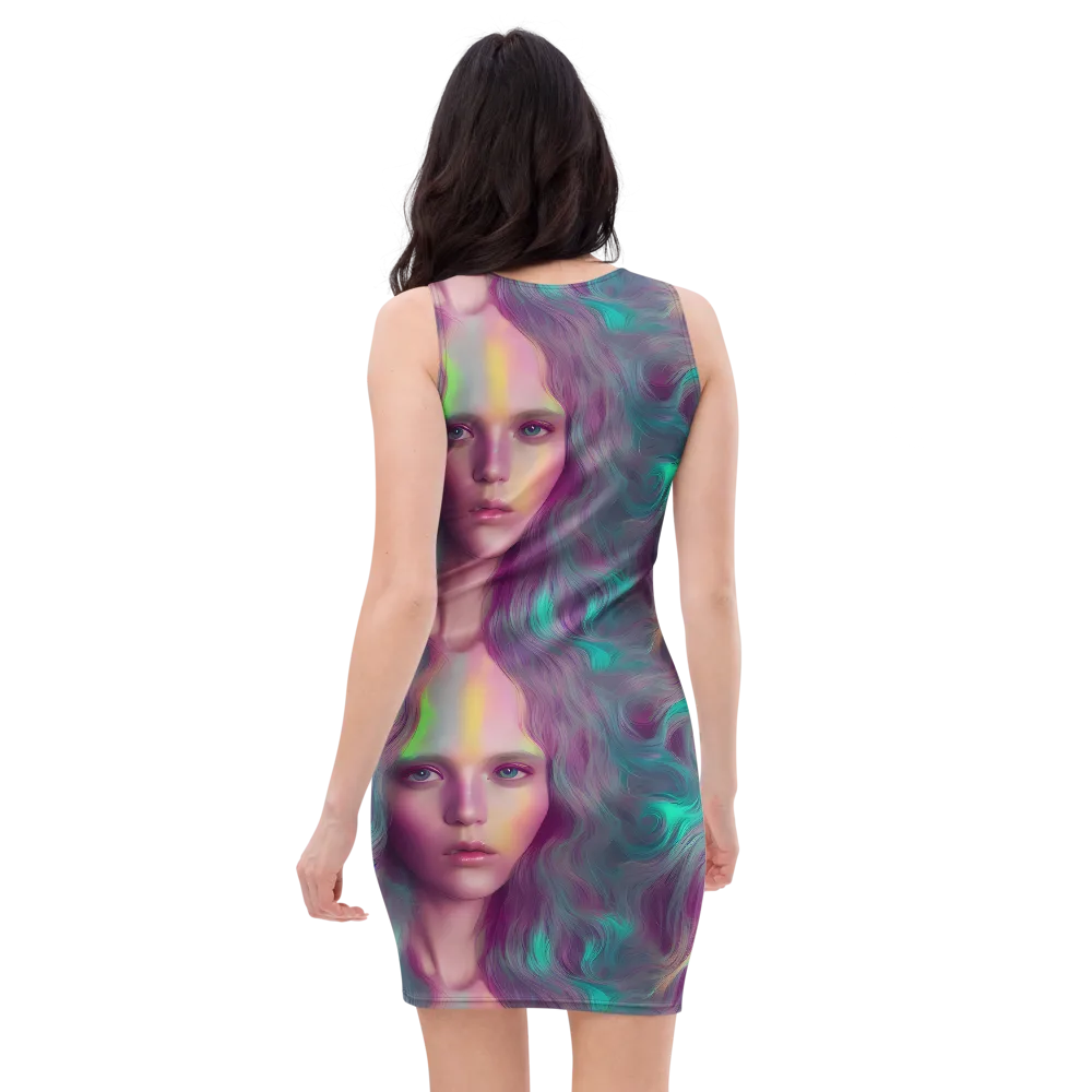 Surreal Tresses on Bodycon Dress — Back