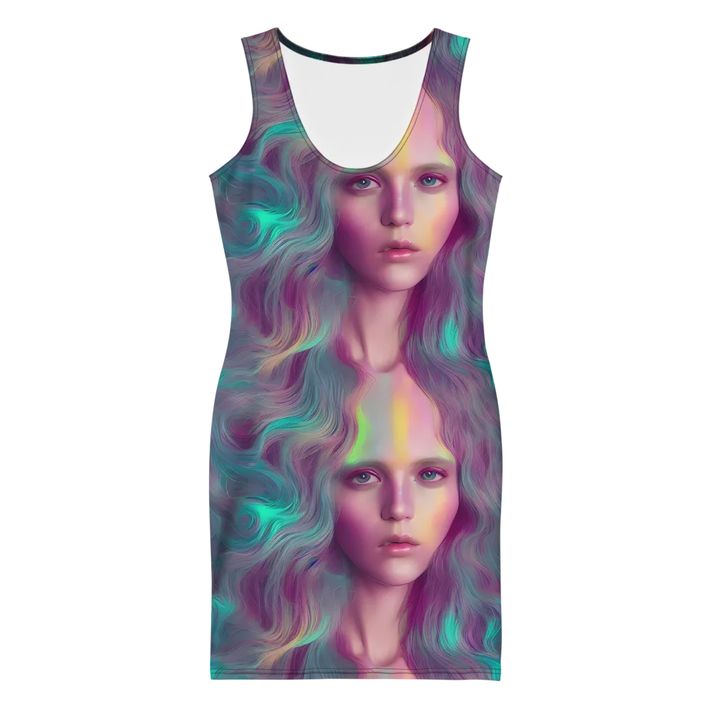 Surreal Tresses on Bodycon Dress — Front