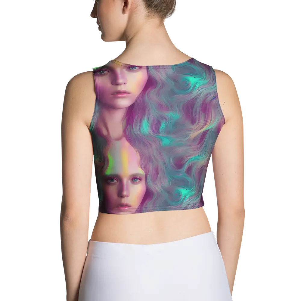 Surreal Tresses on Crop Top — Back