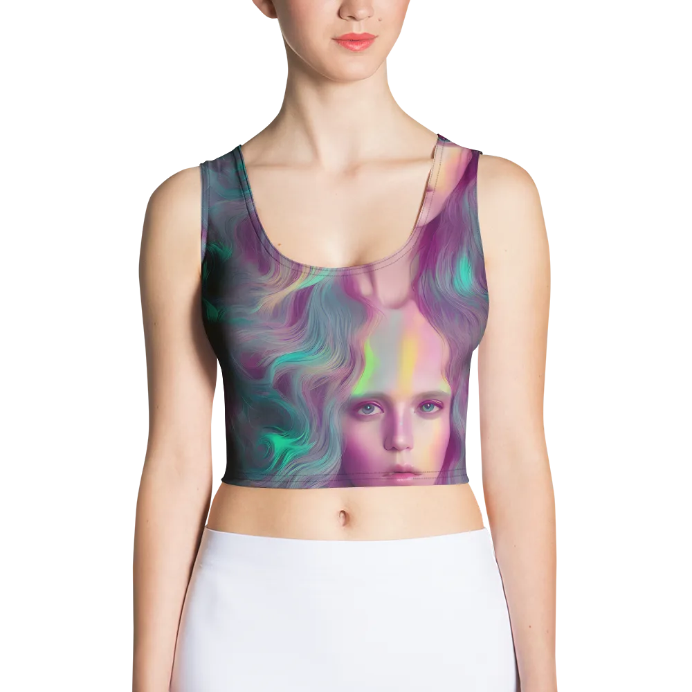 Surreal Tresses on Crop Top — Front
