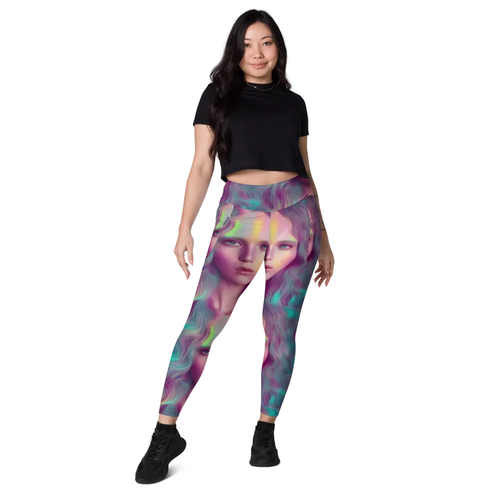 Surreal Tresses on Leggings with Pockets — Front