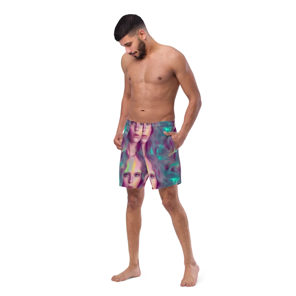 Surreal Tresses on Swim Trunks — Left Front