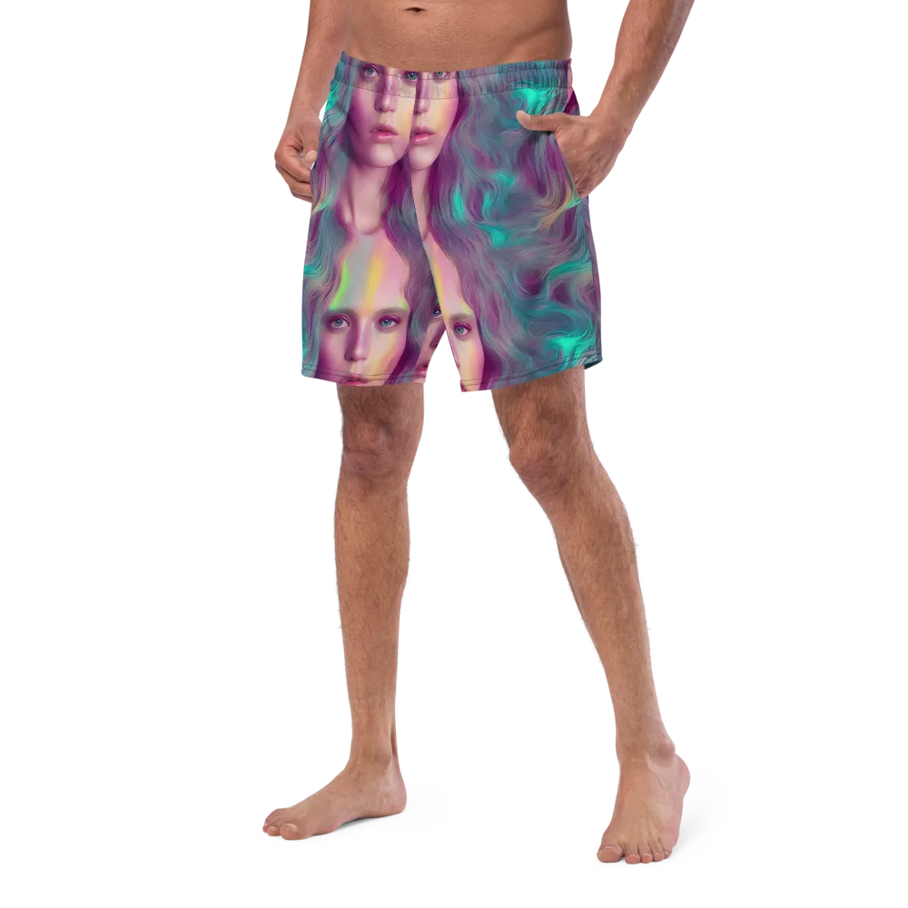 Surreal Tresses on Swim Trunks — Left Front