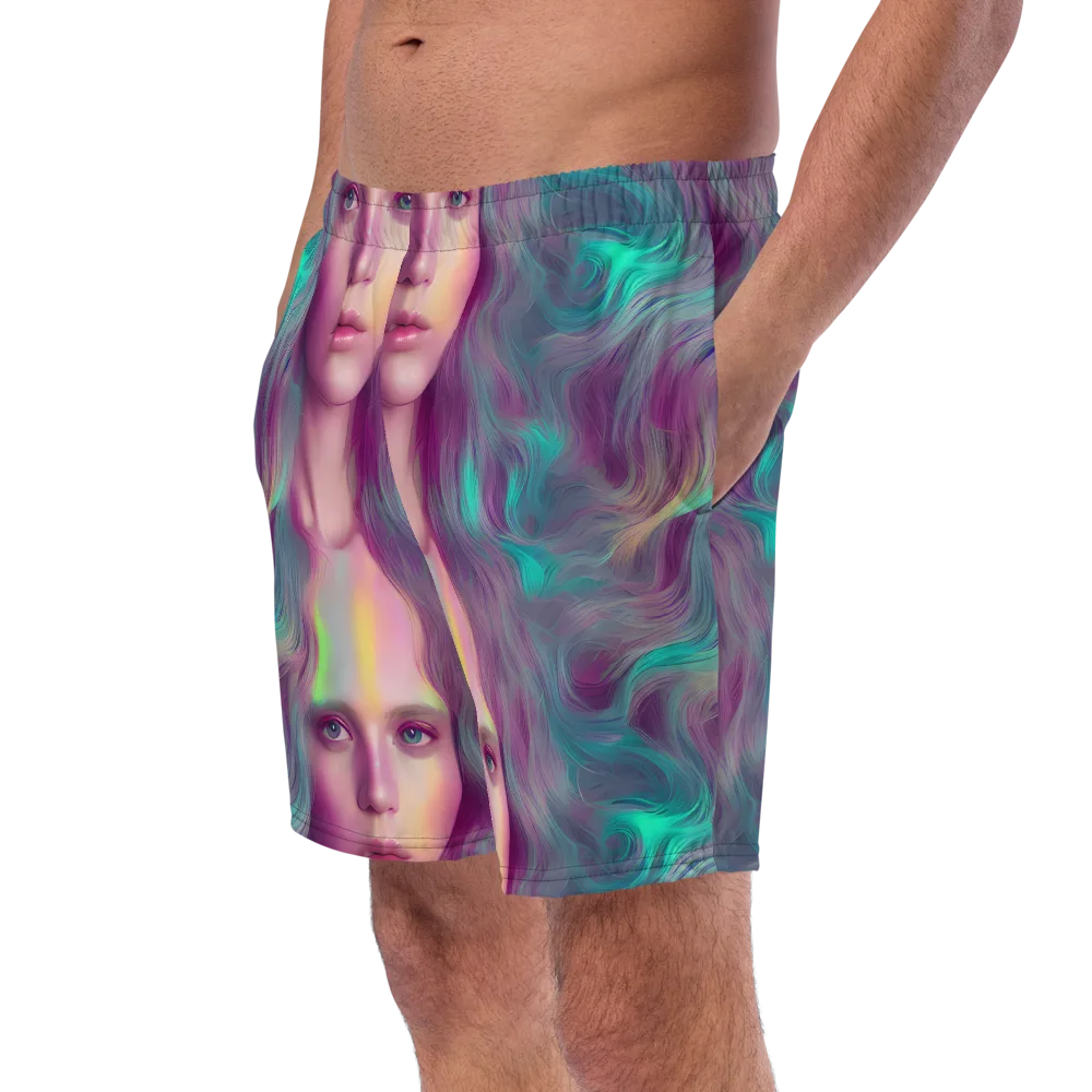 Surreal Tresses on Swim Trunks — Left Front