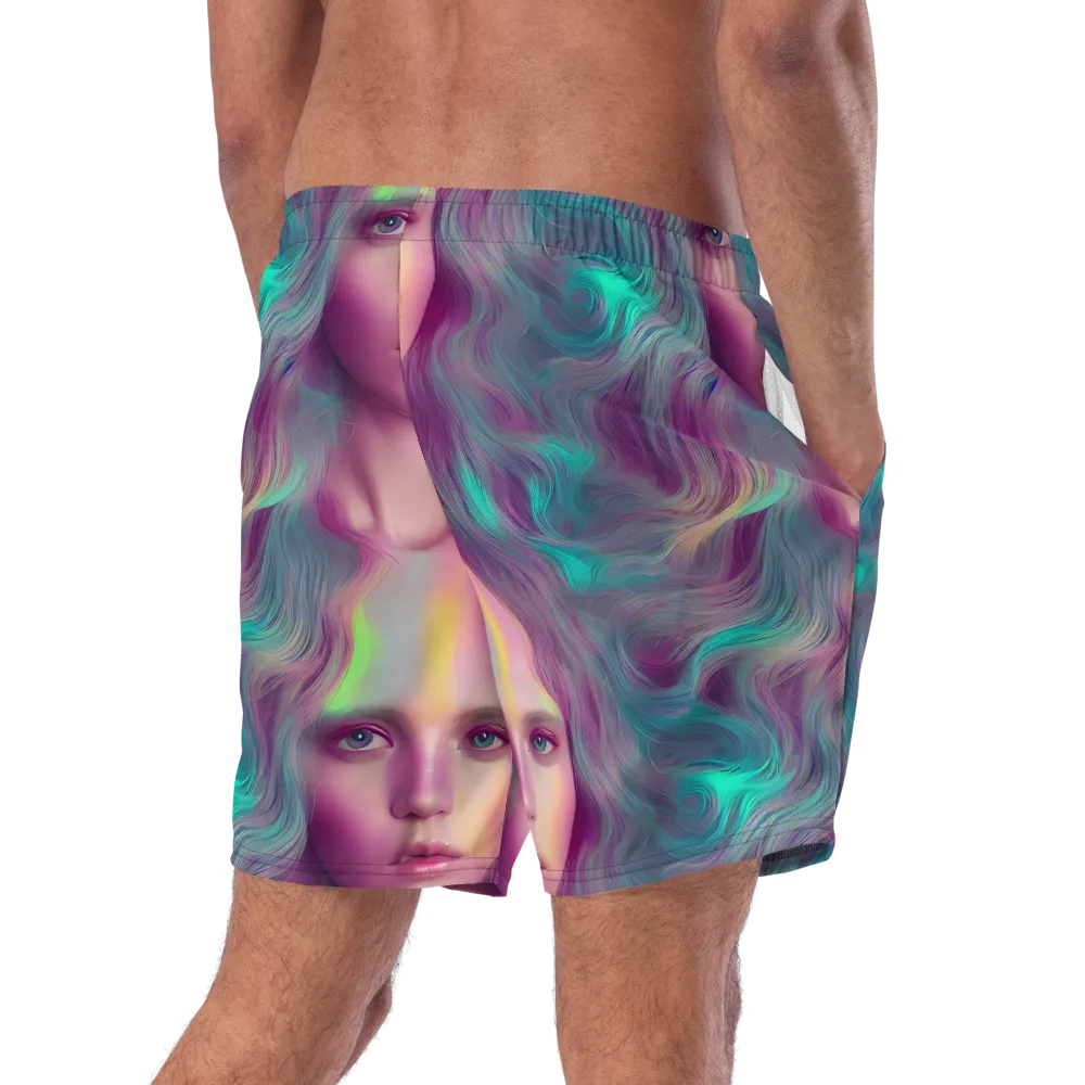 Surreal Tresses on Swim Trunks — Right Back