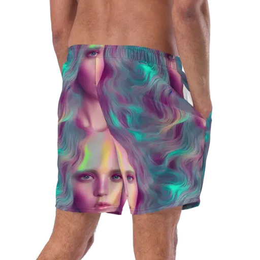 Surreal Tresses on a Swim Trunks
