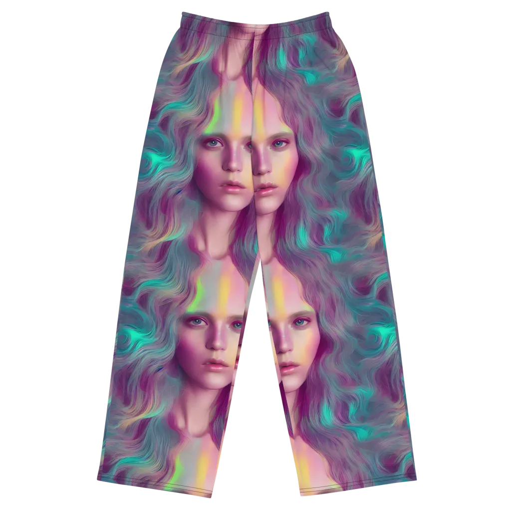 Surreal Tresses on Wide-Leg Pants — Front