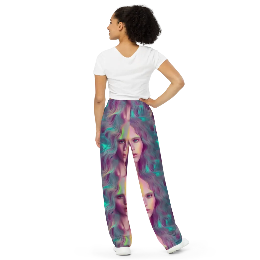 Surreal Tresses on Wide-Leg Pants — Back