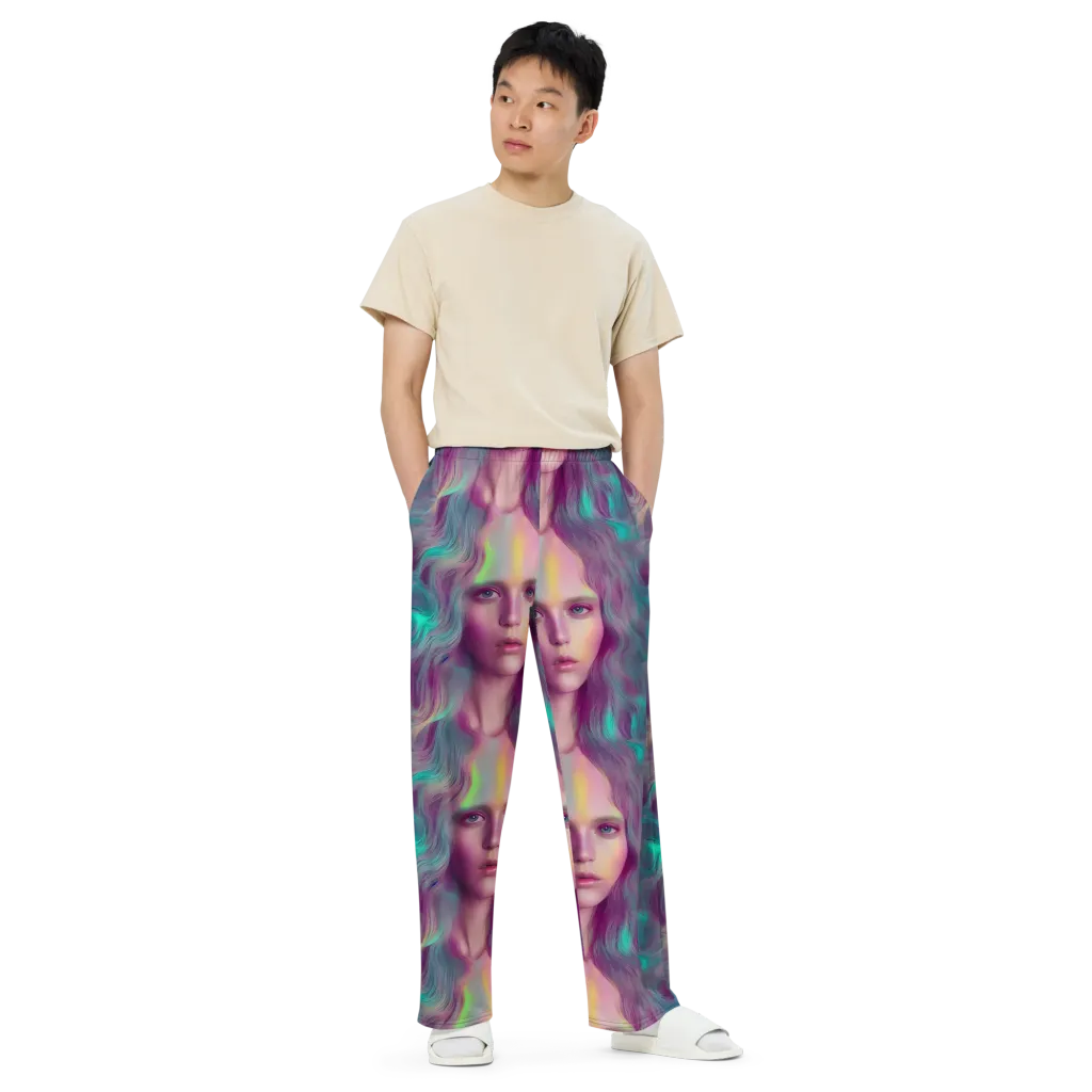 Surreal Tresses on Wide-Leg Pants — Front