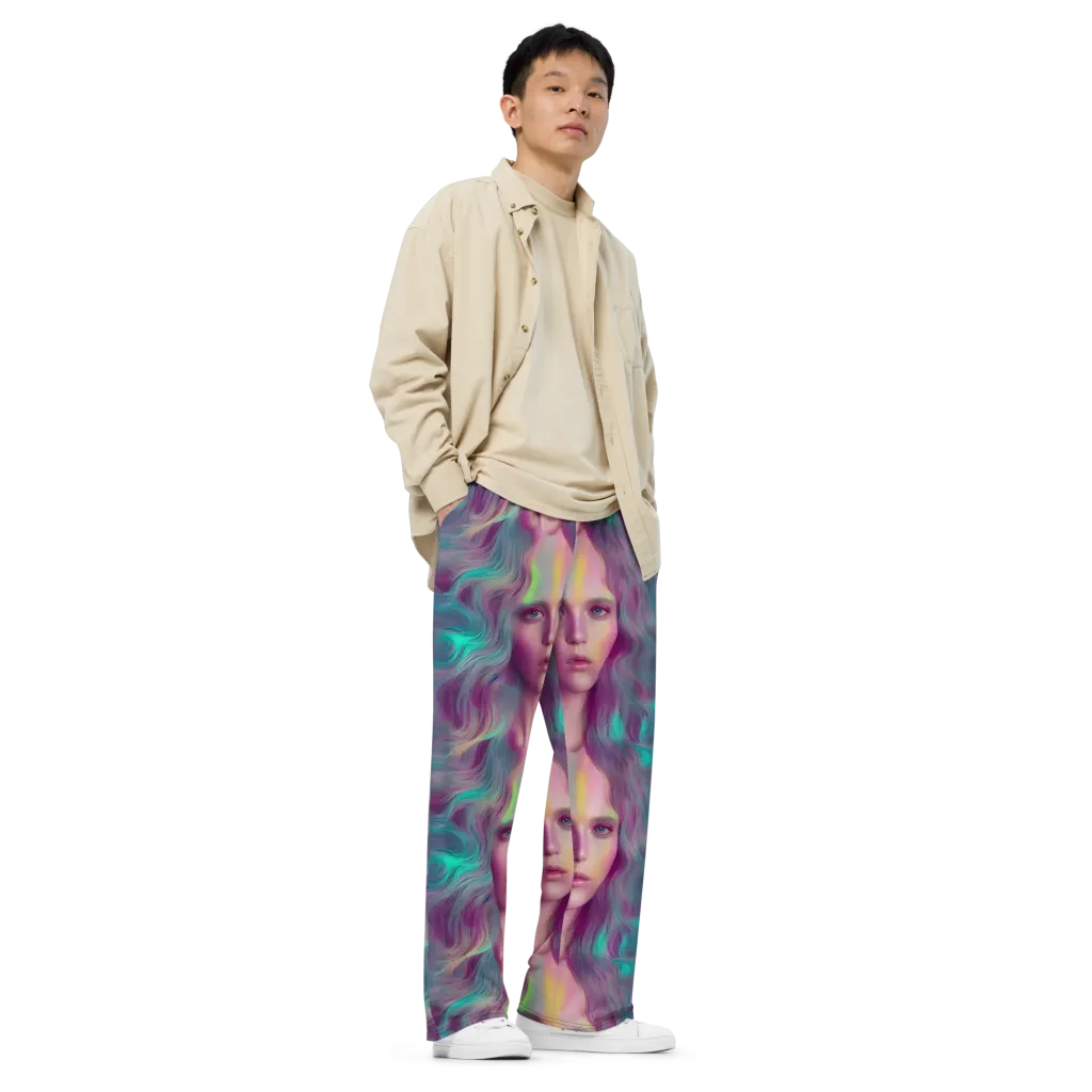 Surreal Tresses on Wide-Leg Pants — Right Front
