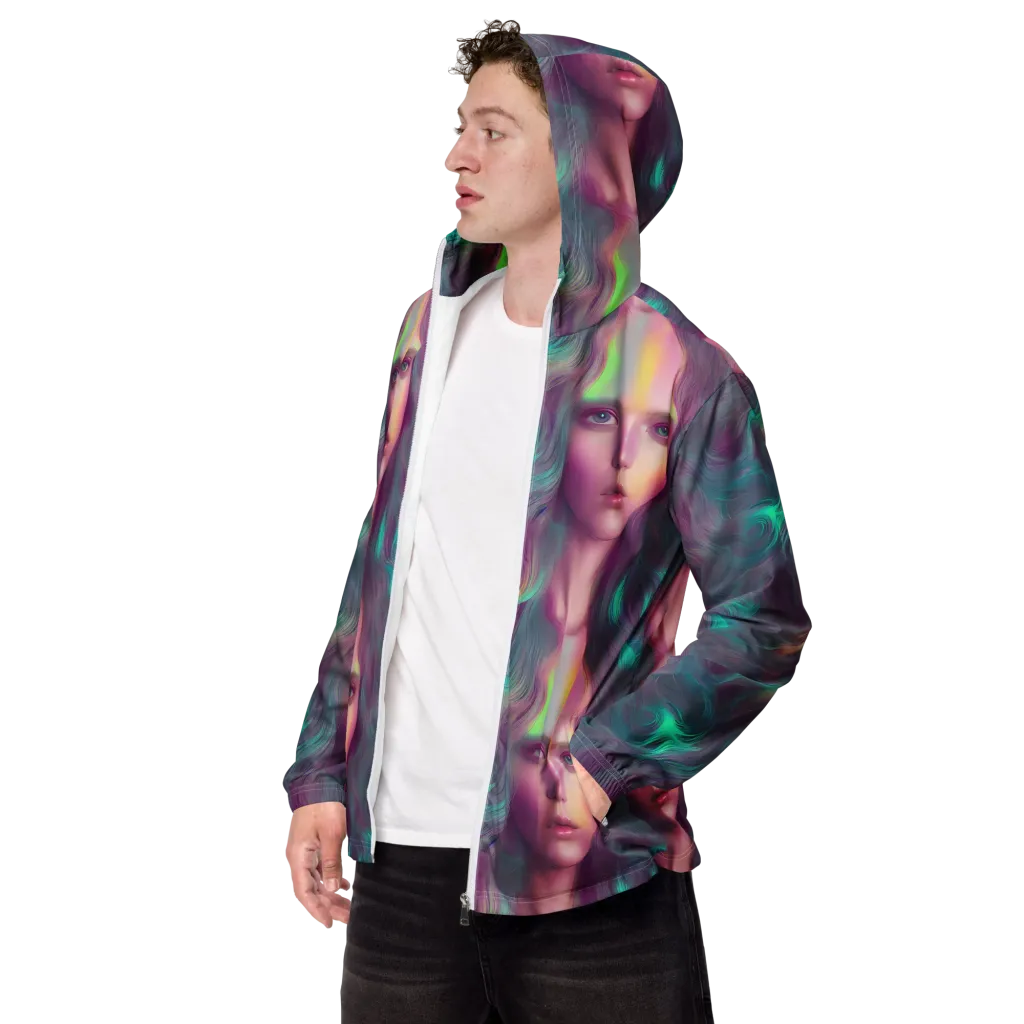 Surreal Tresses on Men's Windbreaker — Left Front