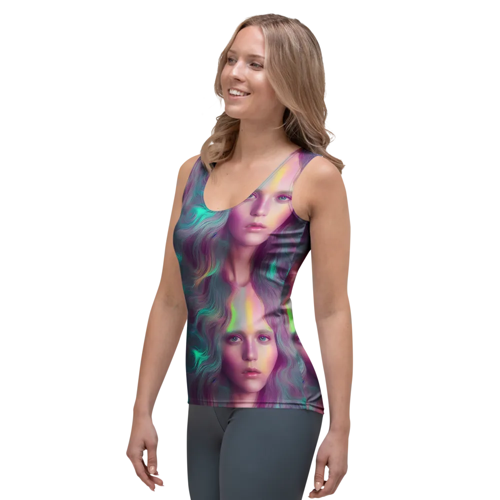 Surreal Tresses on Women's Tank Top — Left Front