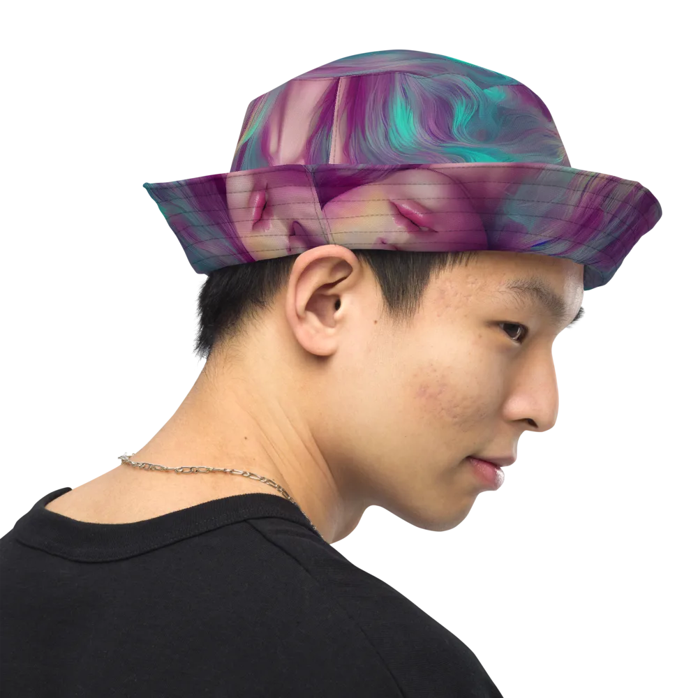 Surreal Tresses on Reversible Bucket Hat — Right Outside