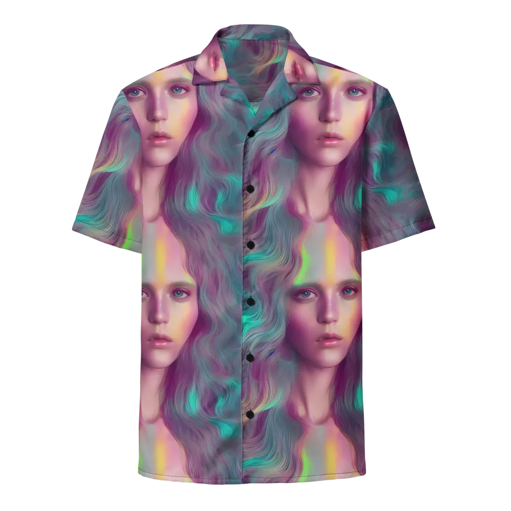 Surreal Tresses on Button Shirt — Front