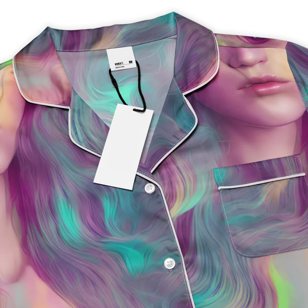 Surreal Tresses on Women's Short Sleeve Pajama Top — Product details