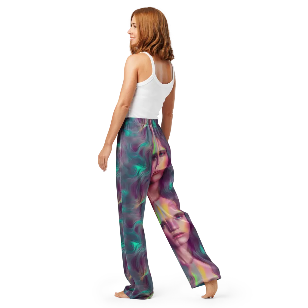 Surreal Tresses on Women's Pajama Pants — Back