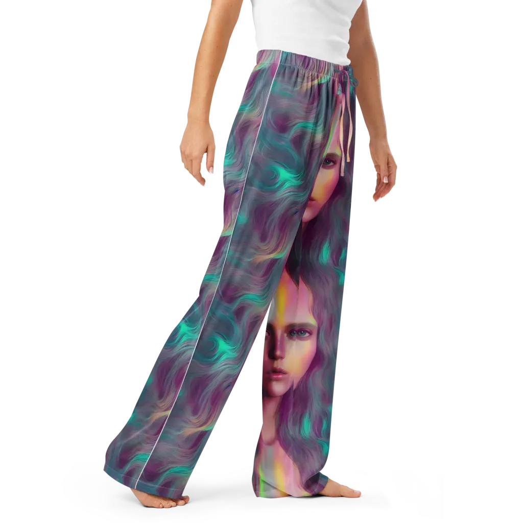Surreal Tresses on Women's Pajama Pants — Right Front