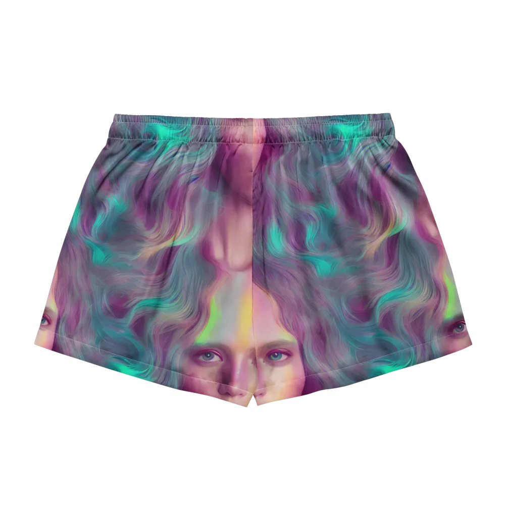 Surreal Tresses on Women's Pajama Shorts — Back