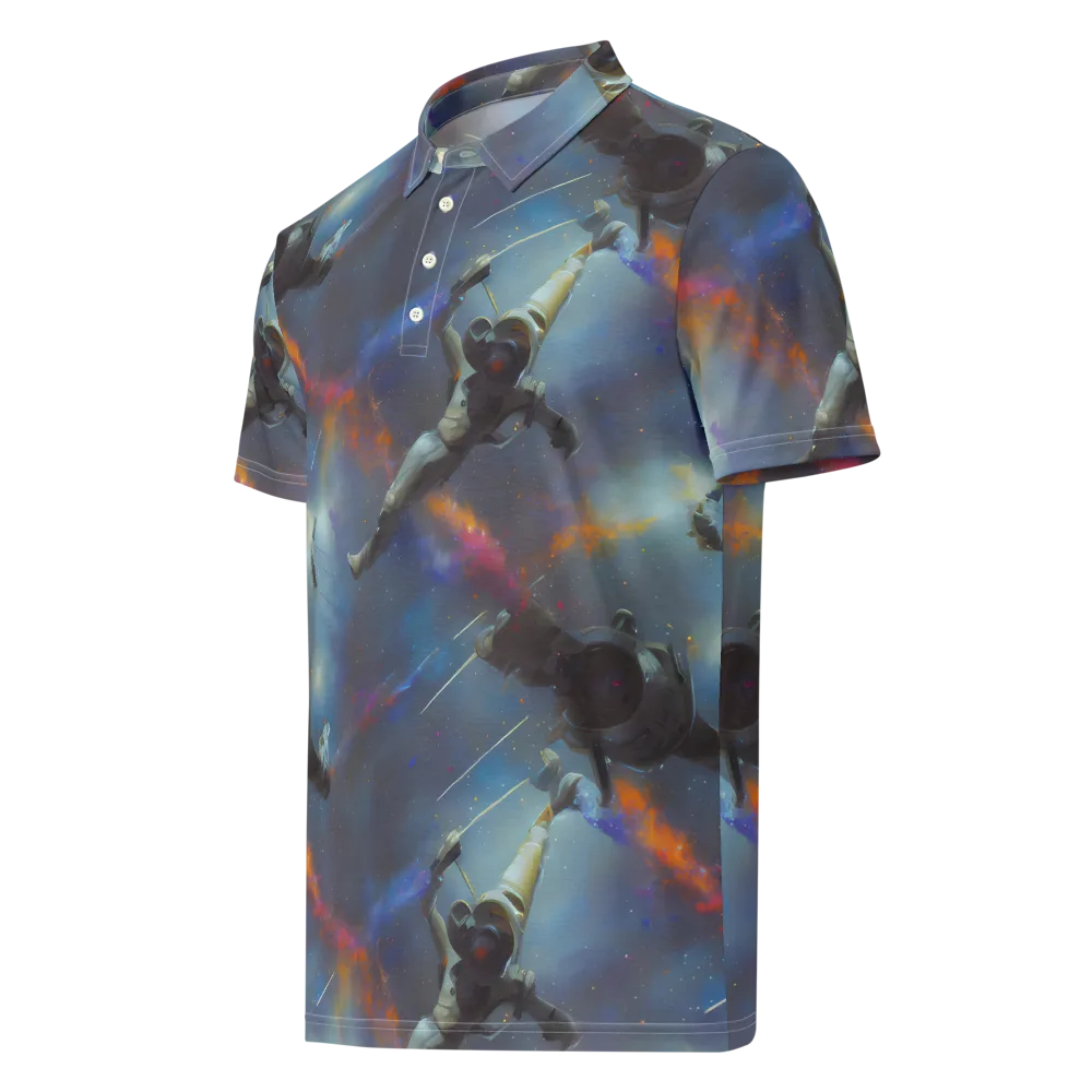 Gravity's Palette on Men's Slim Fit Polo Shirt — Left Front