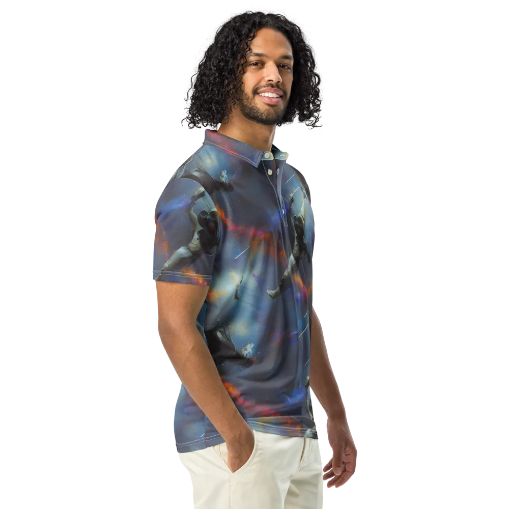 Gravity's Palette on Men's Slim Fit Polo Shirt — Right Front