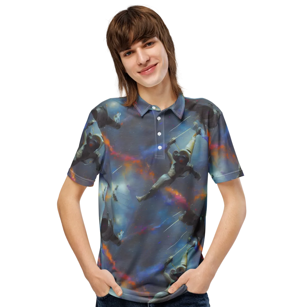 Gravity's Palette on Men's Slim Fit Polo Shirt — Front