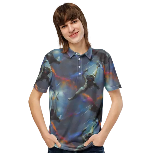 Gravity's Palette on a Men's Slim Fit Polo Shirt