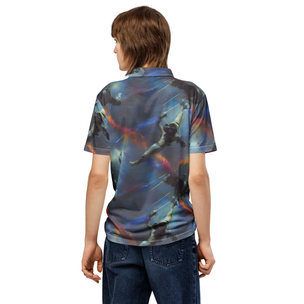 Gravity's Palette on Men's Slim Fit Polo Shirt — Back