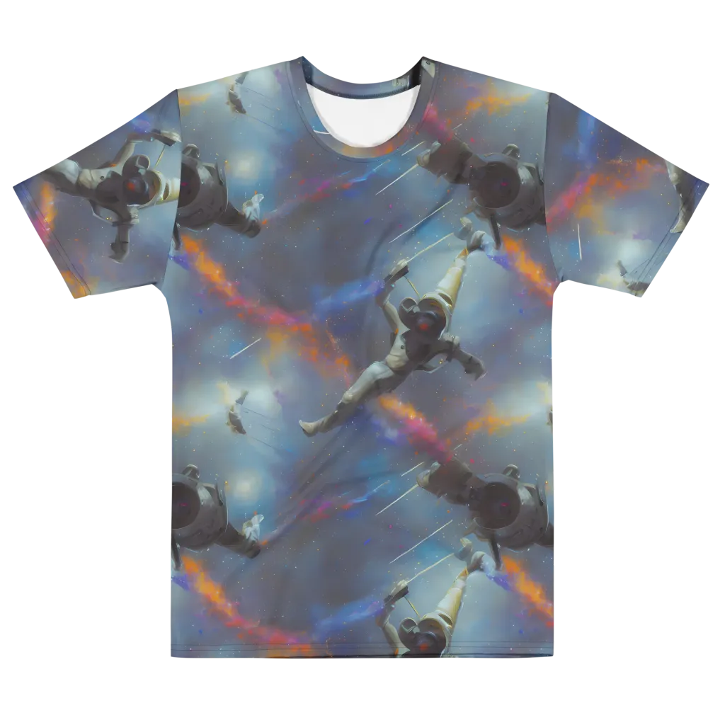 Gravity's Palette on Men's Cotton Crew Neck T-Shirt — Front