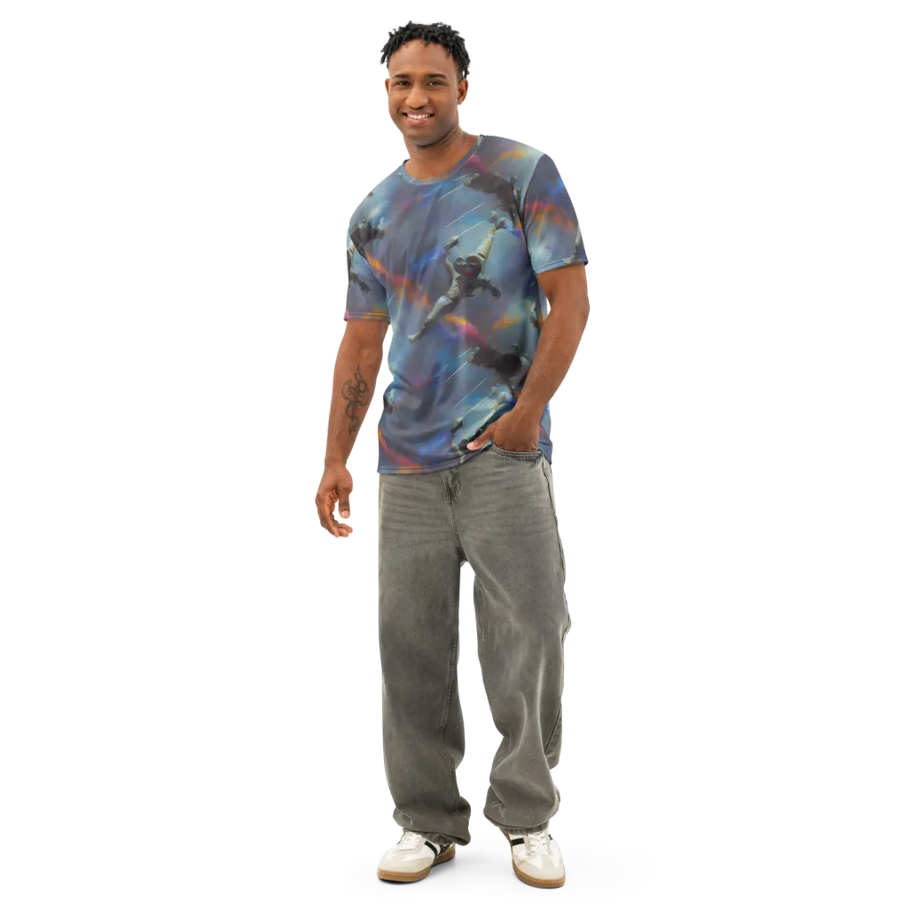 Gravity's Palette on Men's Cotton Crew Neck T-Shirt — Front