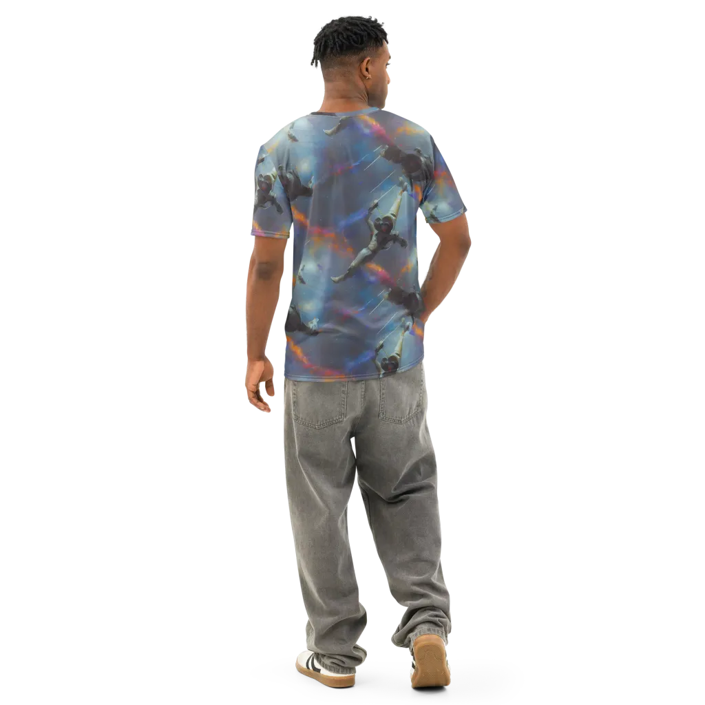 Gravity's Palette on Men's Cotton Crew Neck T-Shirt — Back