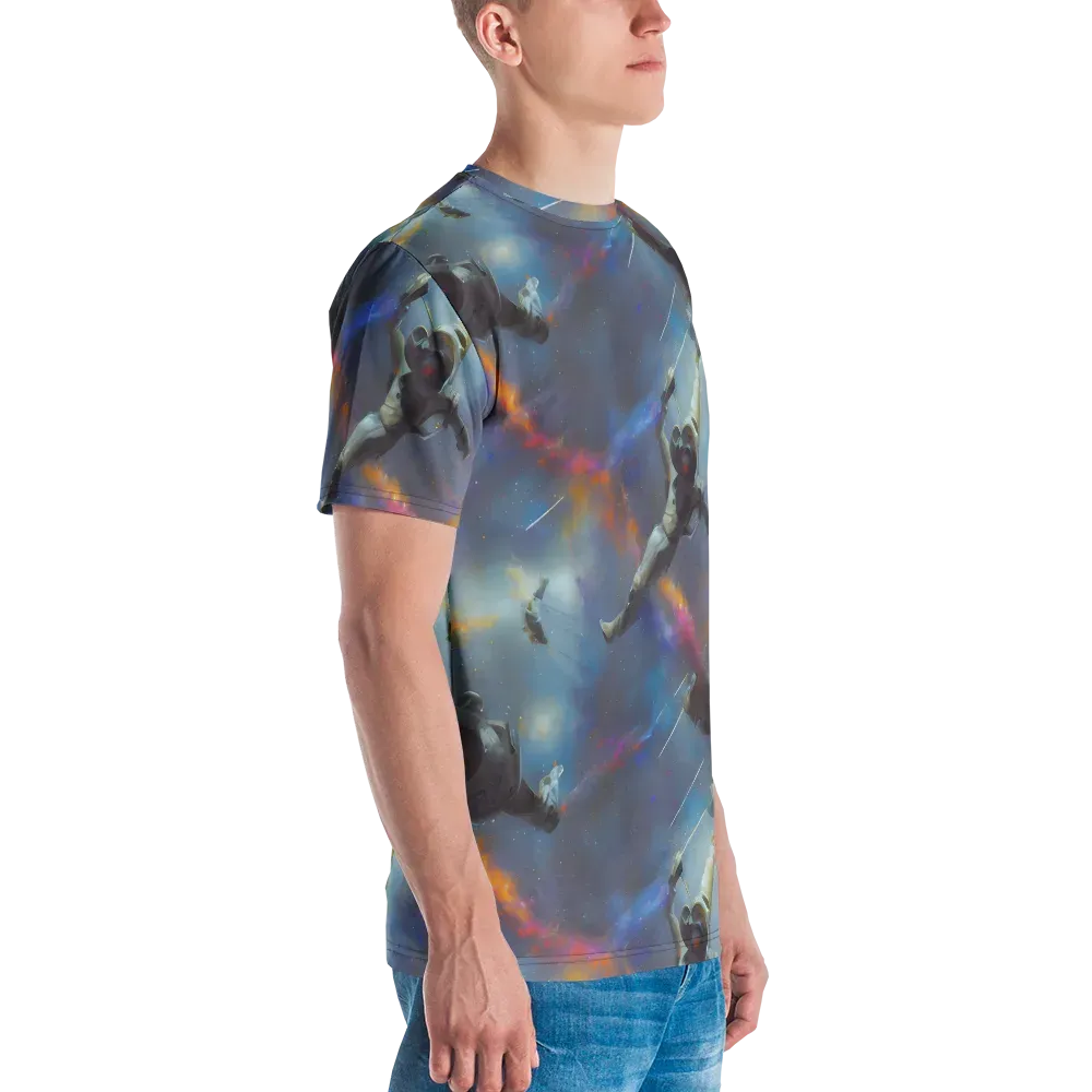 Gravity's Palette on Men's Crew Neck T-Shirt — Right