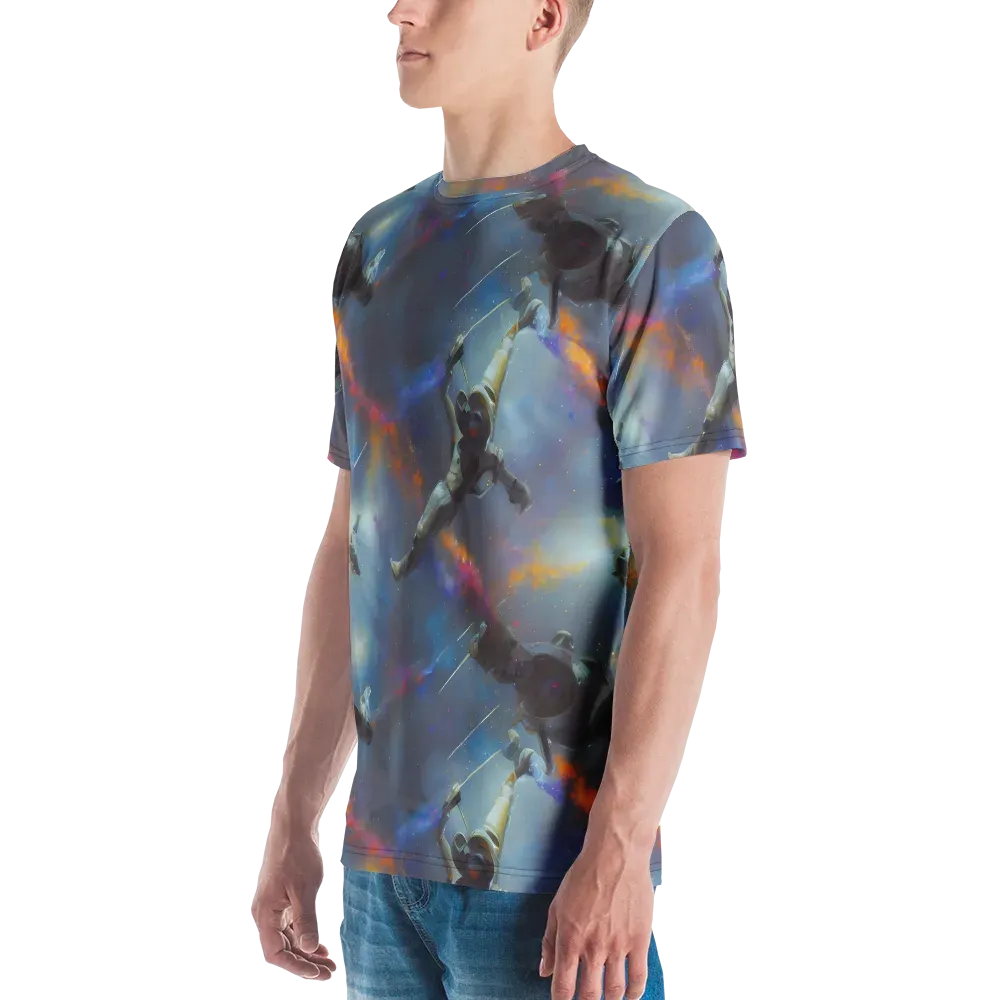 Gravity's Palette on Men's Crew Neck T-Shirt — Left