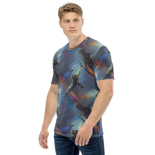 Gravity's Palette on a Men's Crew Neck T-Shirt