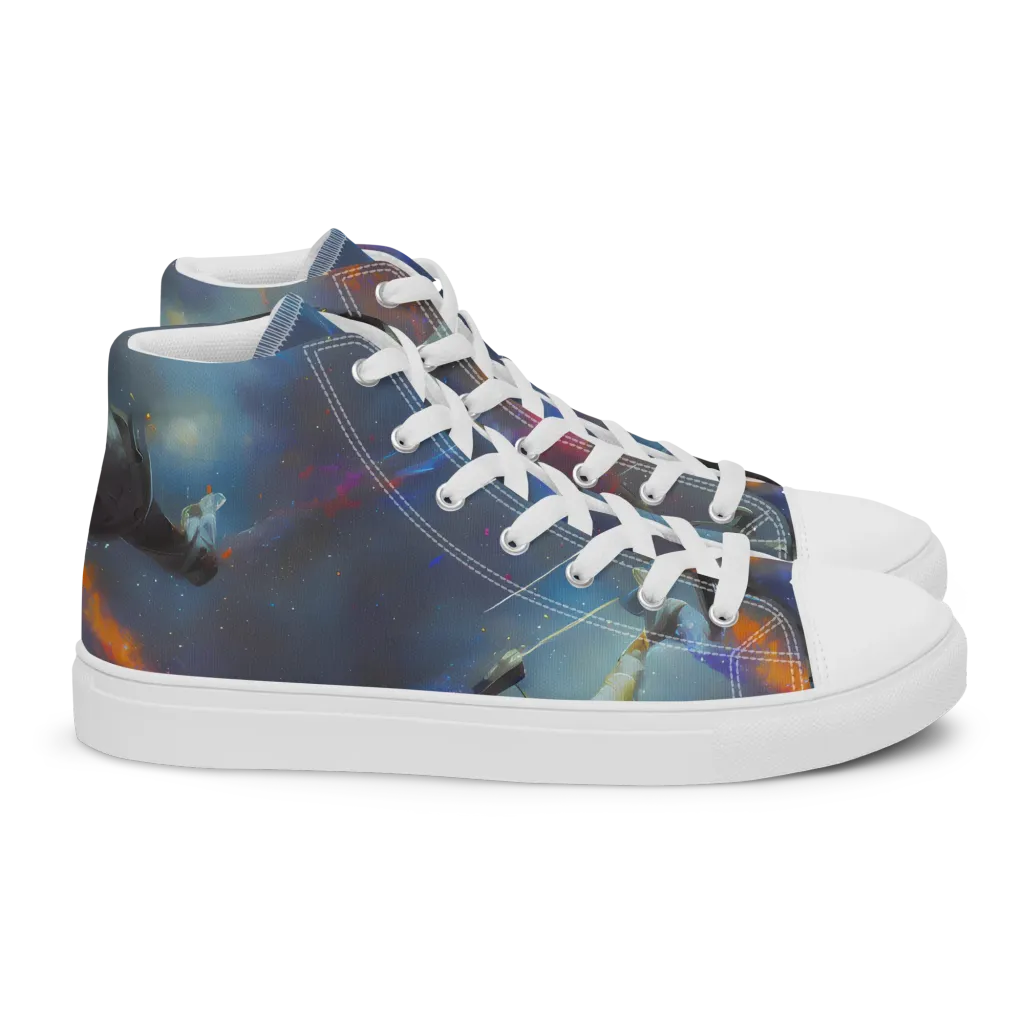 Gravity's Palette on Women's High Top Canvas Shoes — Right