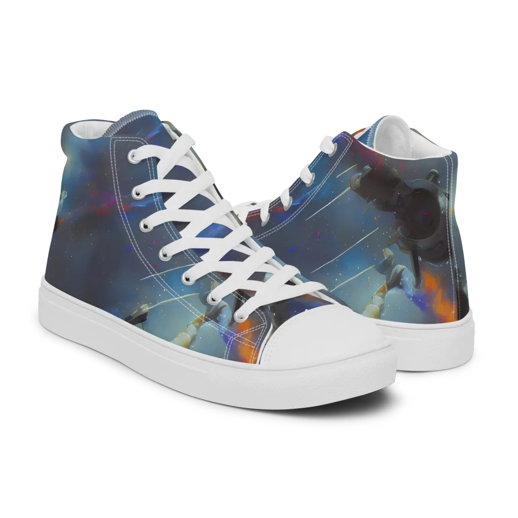 Gravity's Palette on Women's High Top Canvas Shoes — Right