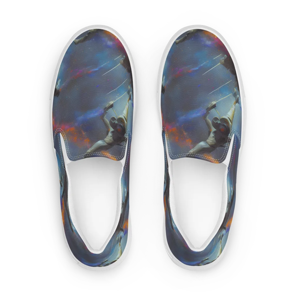 Gravity's Palette on Men's Slip-On Canvas Shoes — Front
