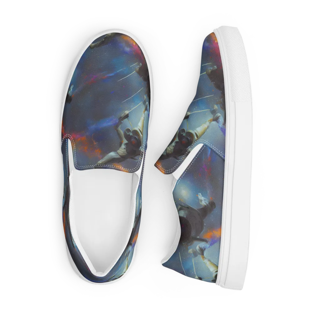 Gravity's Palette on Men's Slip-On Canvas Shoes — Front