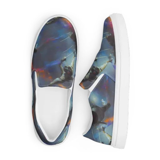 Gravity's Palette on a Men's Slip-On Canvas Shoes