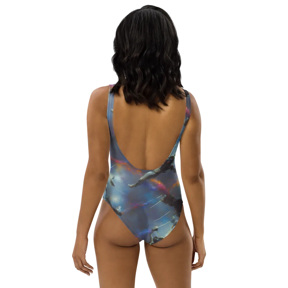 Gravity's Palette on One-Piece Swimsuit — Back