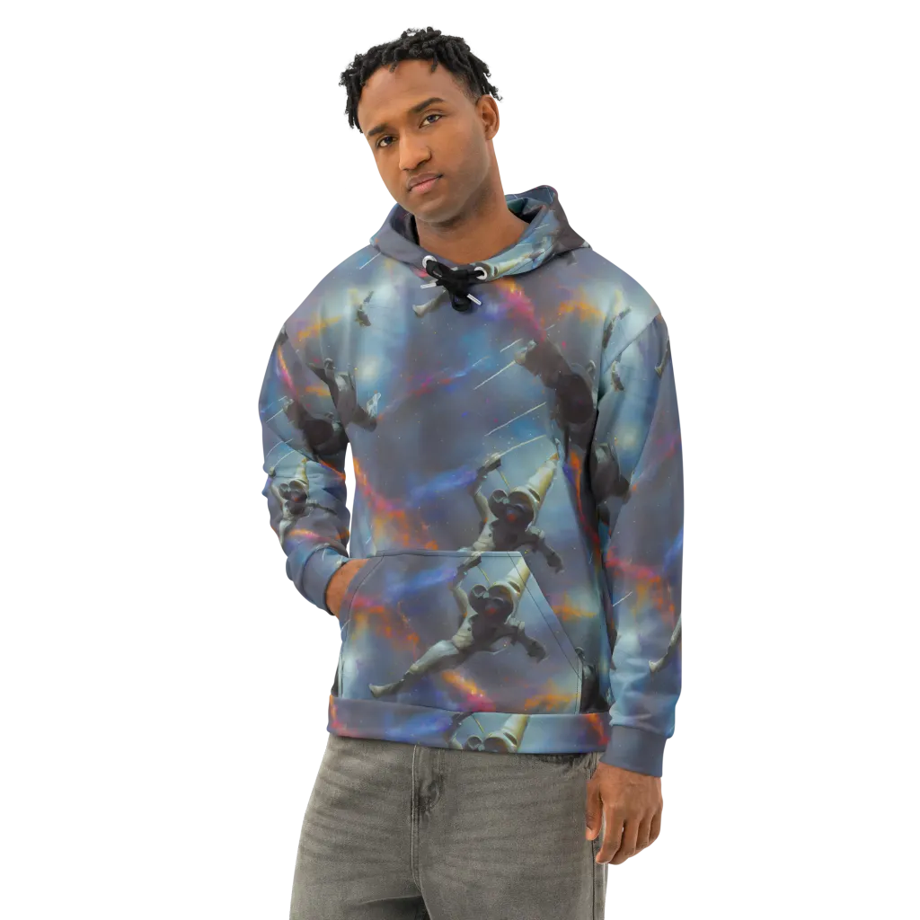 Gravity's Palette on Cotton Hoodie — Left Front