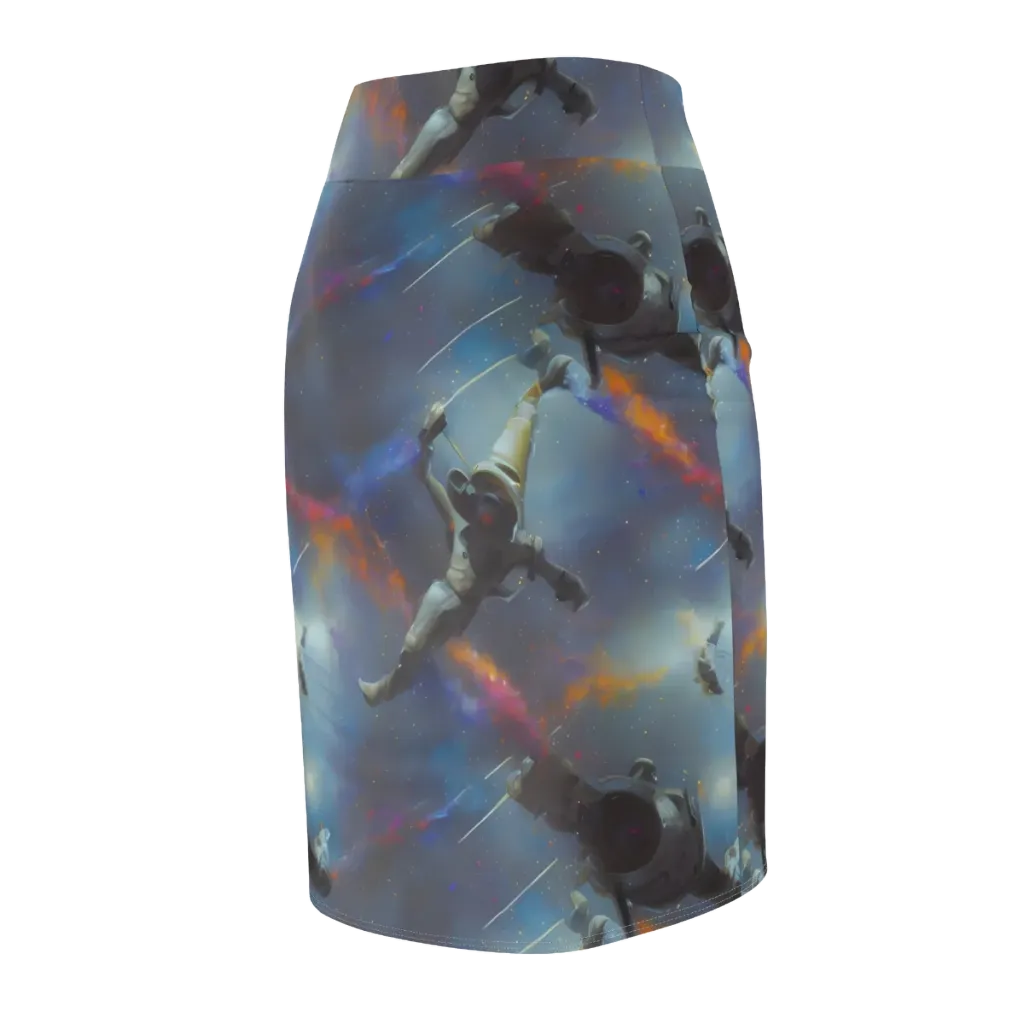Gravity's Palette on Pencil Skirt — Back Side