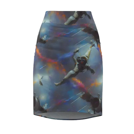 Gravity's Palette on a Pencil Skirt