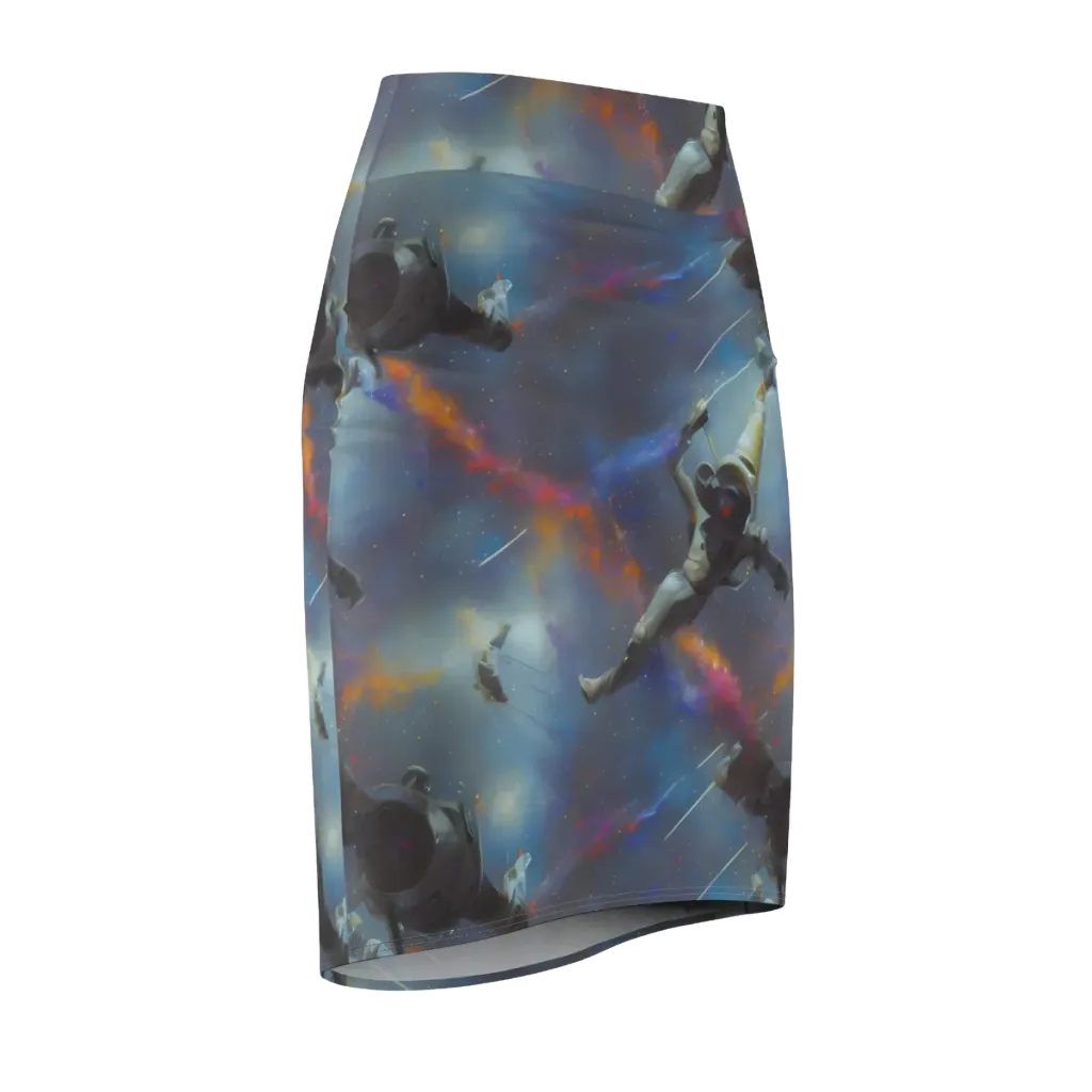 Gravity's Palette on Pencil Skirt — Front Side